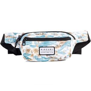 Rip Curl Dreamers Small‎ Belt Bag Waist bag Fanny pack White and blue tropical
